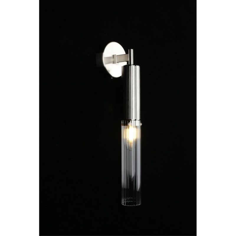 Бра 10*10*43 см, 1*E14, 40W, Aployt KASIA APL.327.21.01, никель