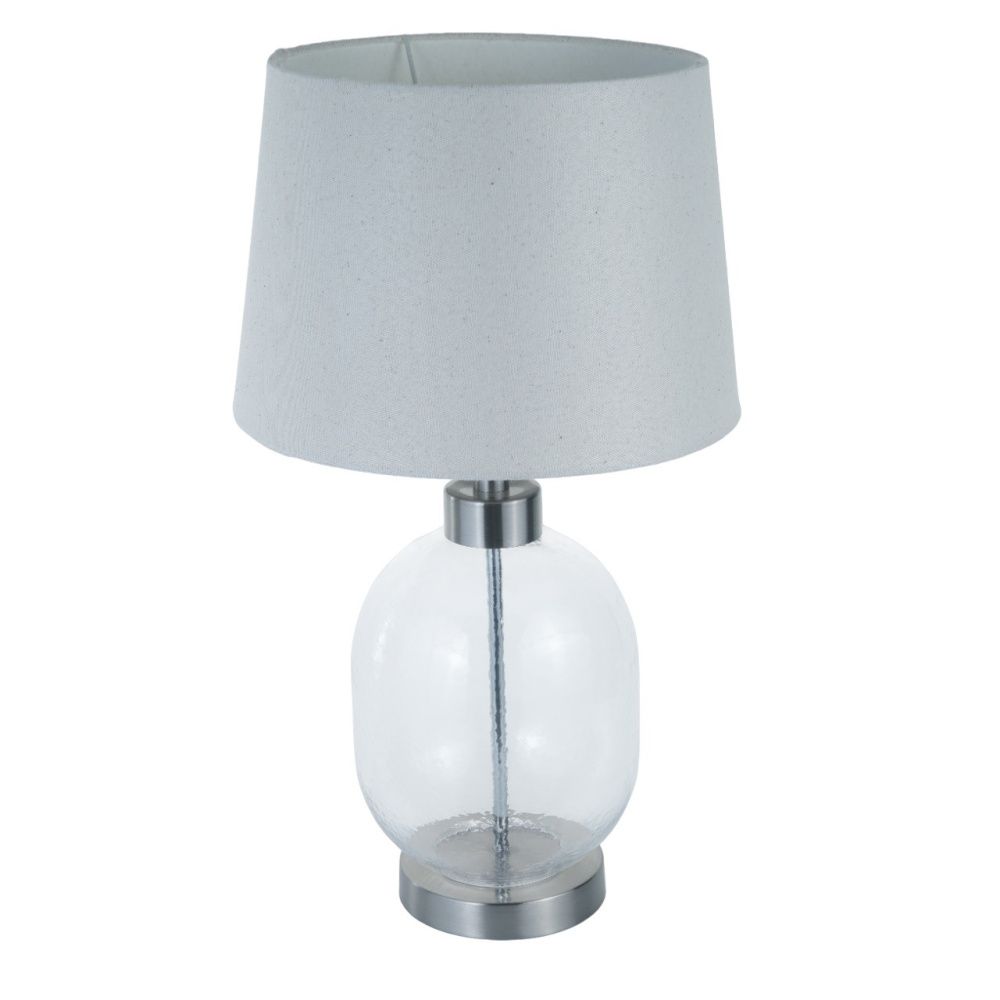 Настольная лампа 30*30*52 см, 1*E27 Gerhort G32175/1T CR+CL BEG, Хром;Прозрачный