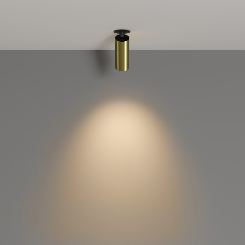 Спот 5,2*5,2*15,8 см, LED, 12W, 3000К, Maytoni Technical FOCUS LED C053CL-L12W3K-W-BS латунный