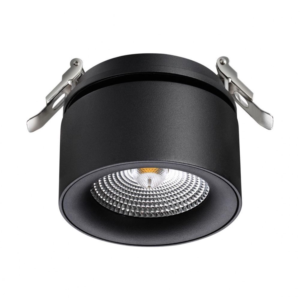 Светодиодный светильник 10 см, 25W, 4000K, Novotech Groda 358783, черный