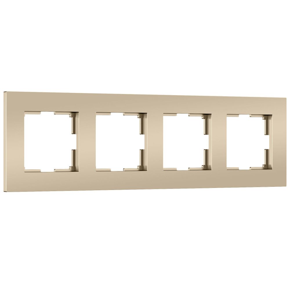 W0042911 Рамка на 4 поста Slab, шампань софт Werkel, 4690389218446