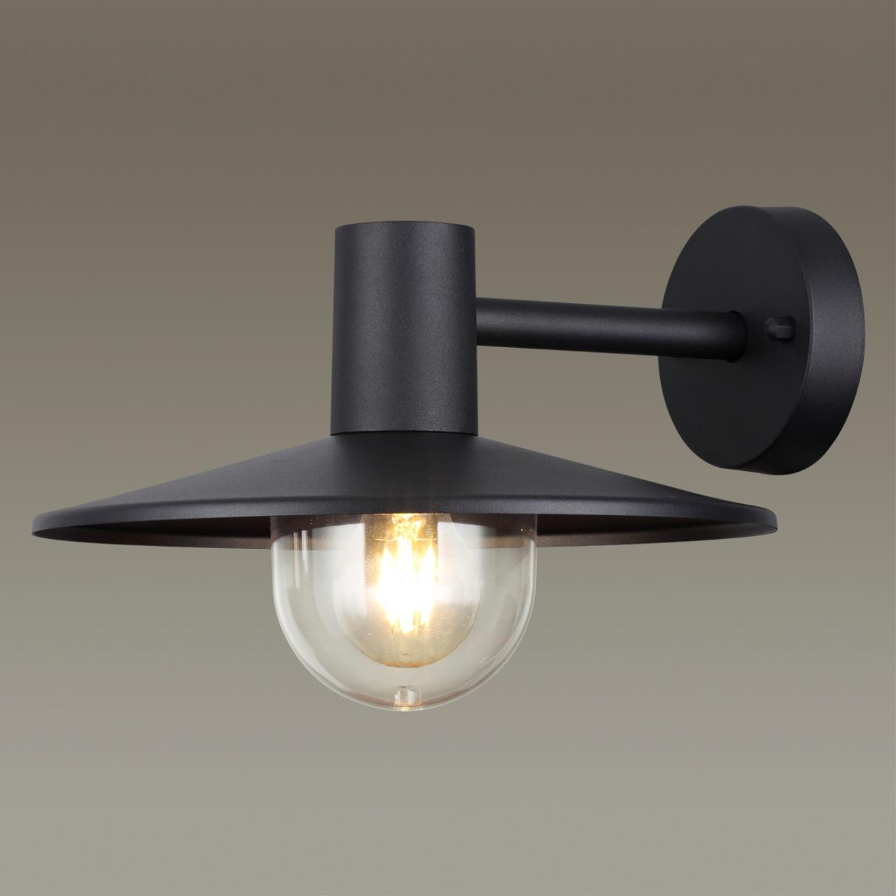 Уличный настенный светильник Odeon Light Furcadia 4833/1W, черный