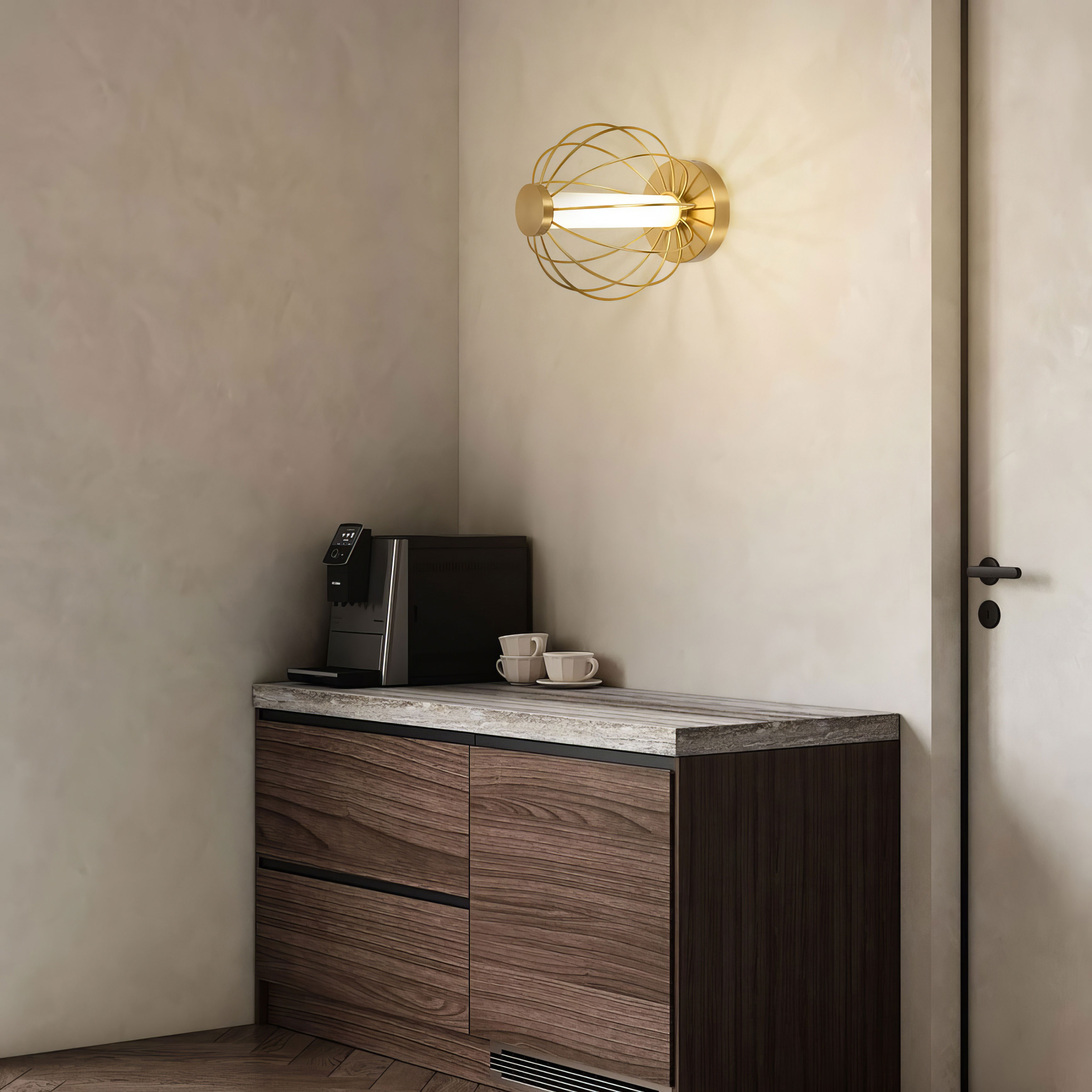 Бра настенное 17*17-17 см, 1*LED, 3W, 3000K, Lussole Howard LSP-7348, бронзовый