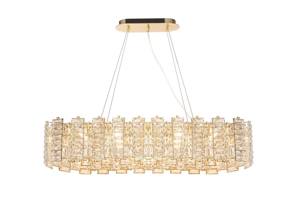 Люстра L1000 x W300 x H210, мм, 12*40W (480W), GOLD (Золото) NewRgy 501-L1000GD GOLD
