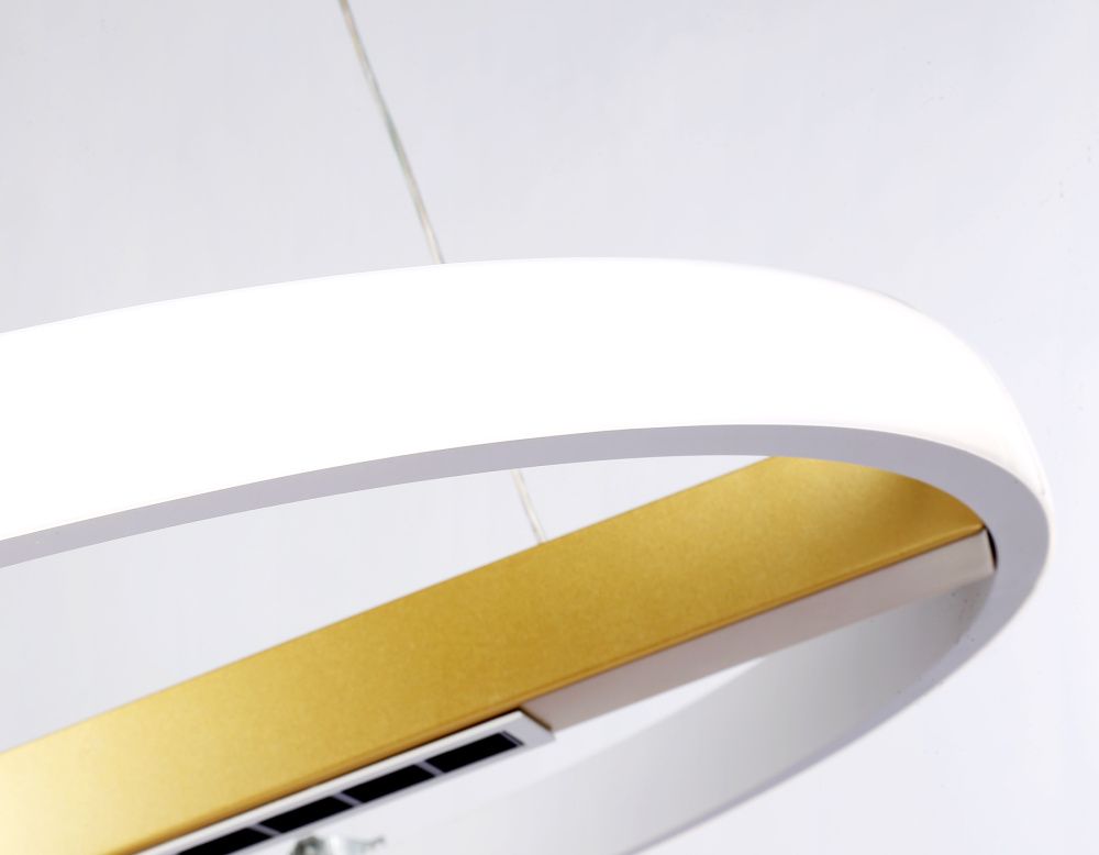 Подвесной светодиодный светильник с пультом управления **4-100 см, **W, 3000-6400K, Ambrella Light Comfort FL51488, белый, золото