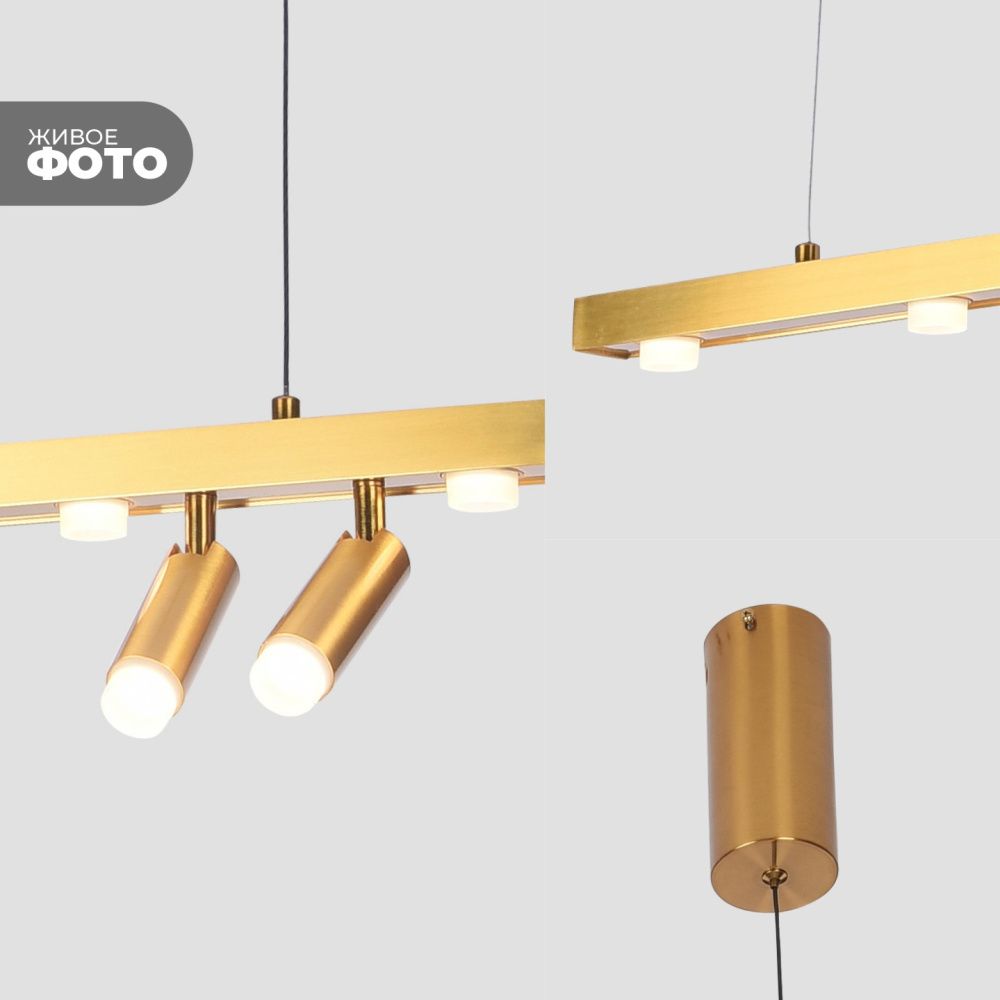 Светильник подвесной ElegantLight DZN-8229 BRONZA D120/H120/8+2/LED/30W/3000K 22-10 VISION