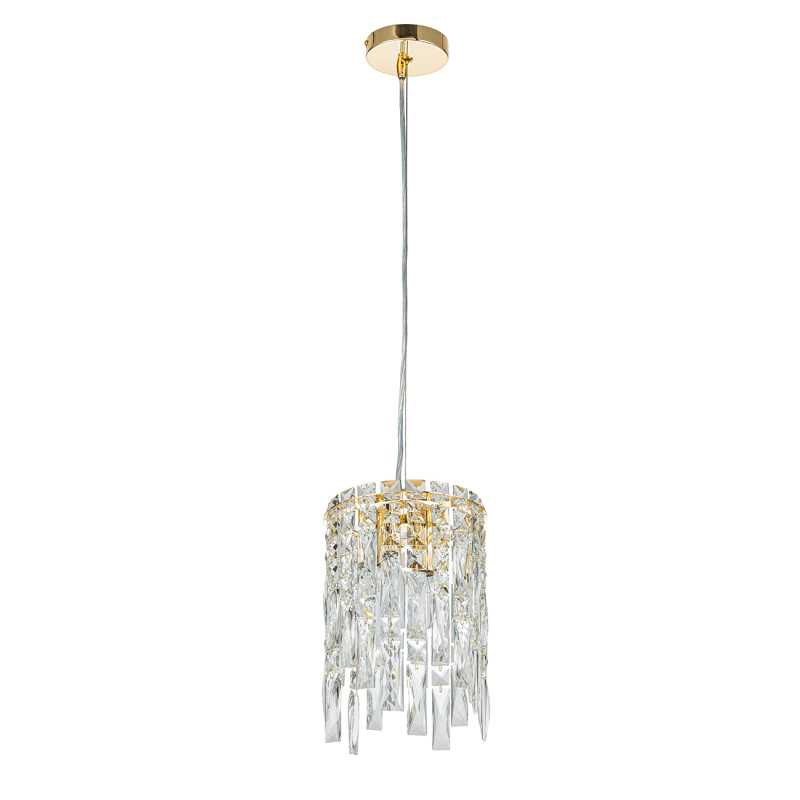Подвесной светильник *20*177 см, 2*E14*40W, Indigo Crystal V000442, золотой, 12041/2P Gold