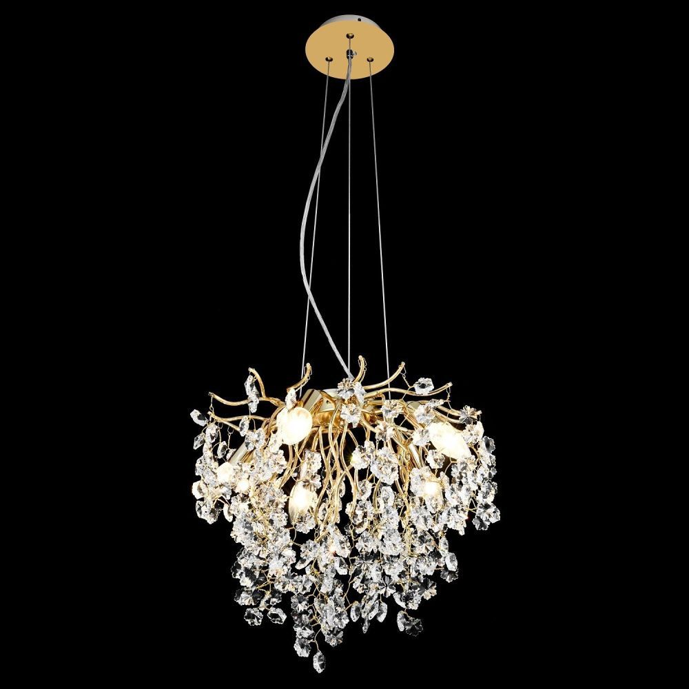 Люстра 40*40*95 см, 5*E14 Gerhort G31328/5GD+CL, Золото