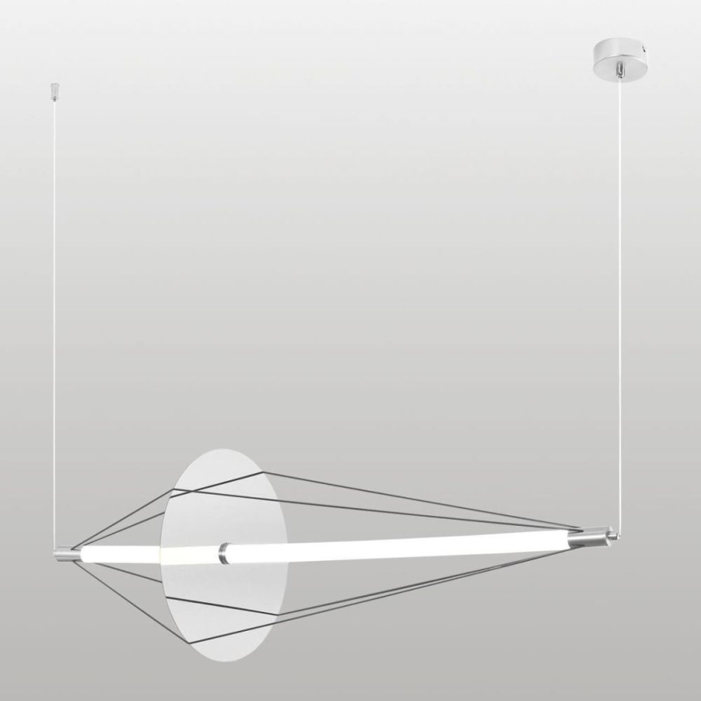 Подвесной светильник 92 см, 24W, 4000K, Lussole Nolan LSP-7441, хром