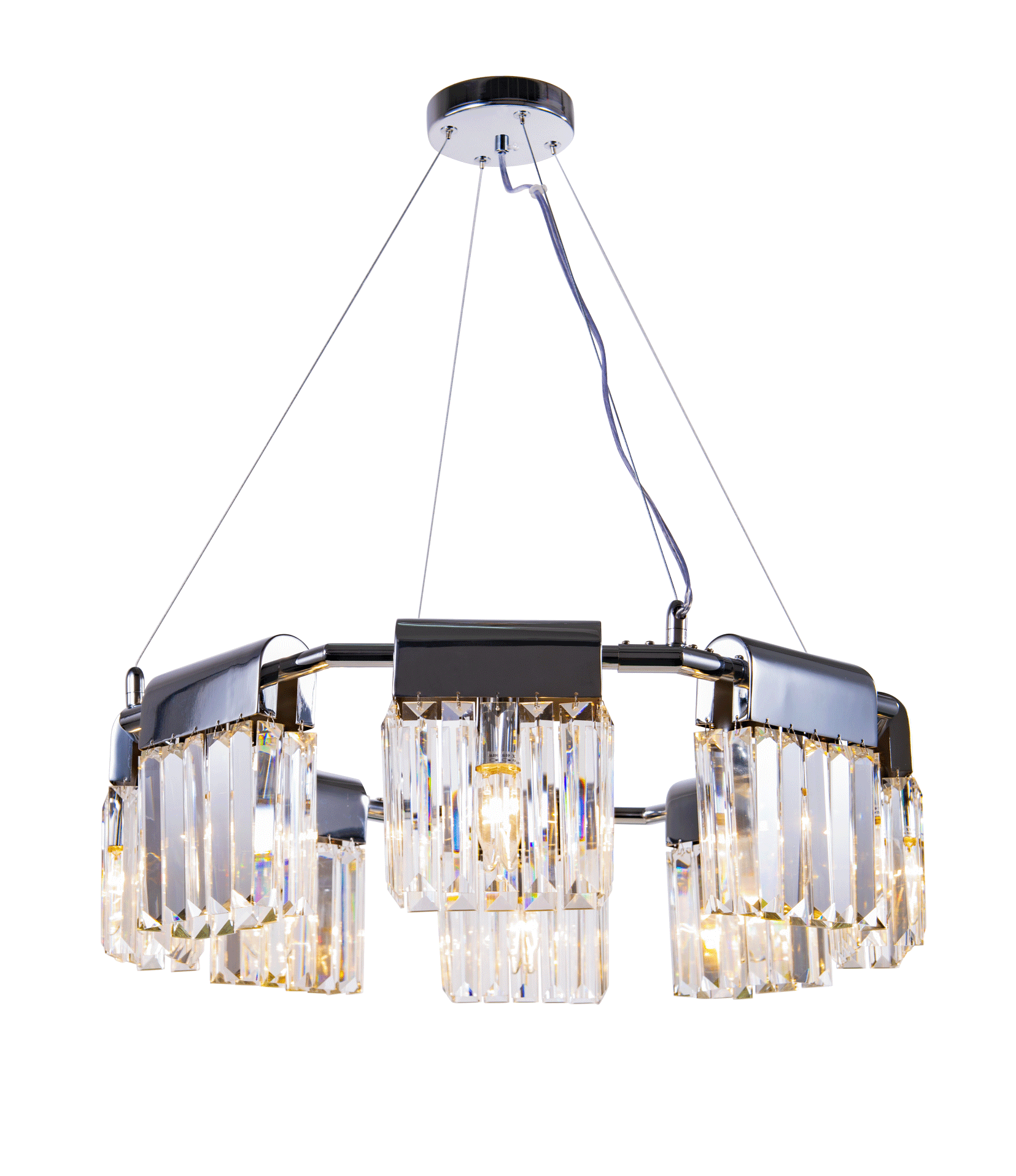 Люстра 600*180, 8*E14, 40W NewRgy Cristallo 2462R/8A CHR+CL, CHR+CL