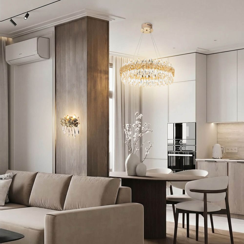 Люстра *77*20-160 см, *LED*88W, 3000-6000K, MODELUX  ML.9888.800 GD, Золото