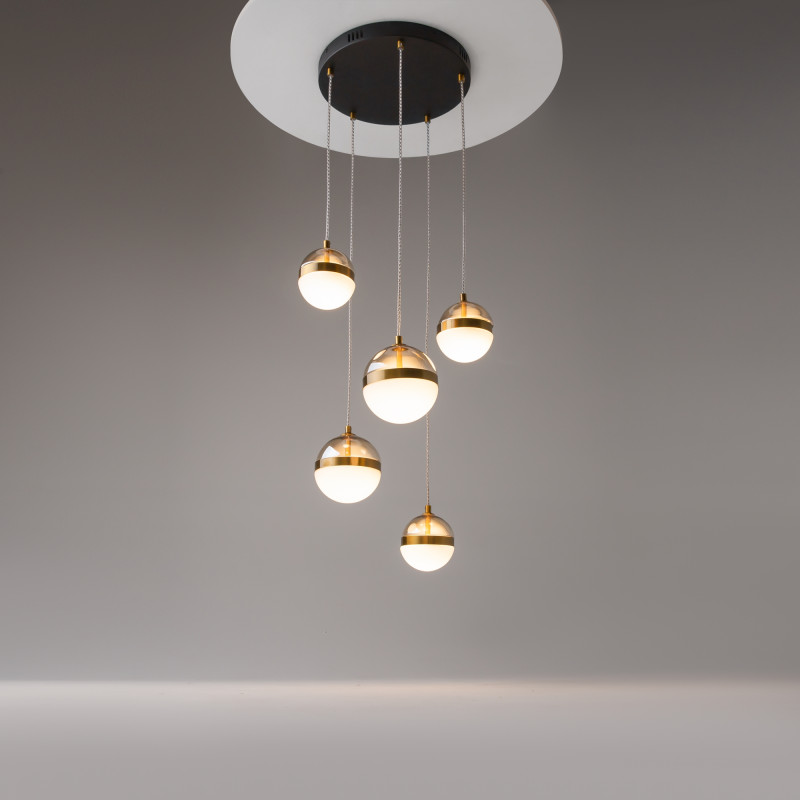 Каскадная люстра 45*45*318,5 см, LED, 58W, 3000К, Maytoni Area MOD295PL-L60BBS3K черный