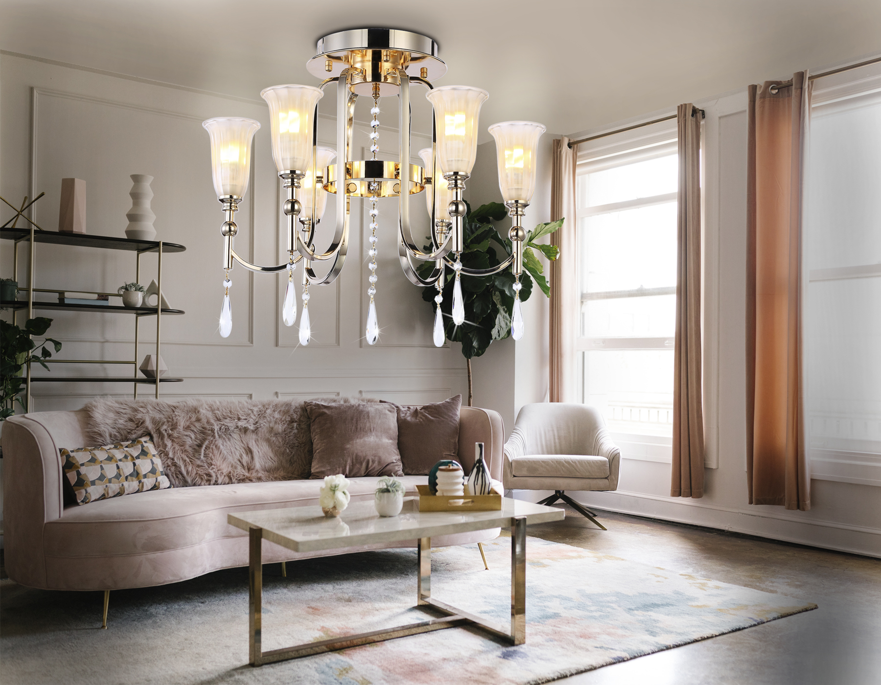 Люстра 60*52 см, E14 W, К, золото Ambrella Traditional Traditional TR3244