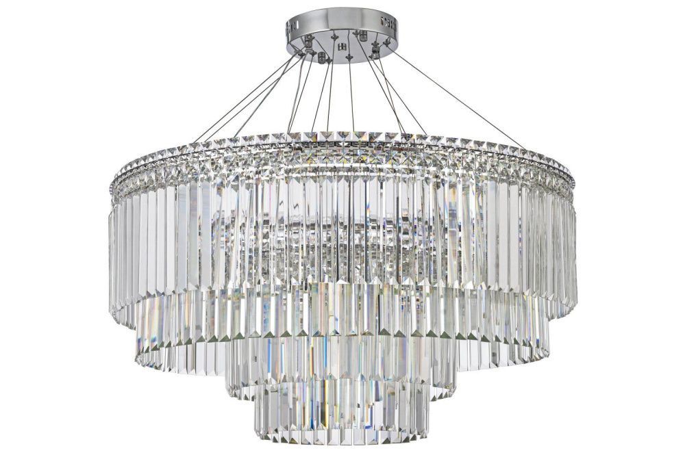 Люстра подвесная **41 см, Led лента*LED*134W, 3000/6000K, Arti Lampadari Ovindoli Gold Ovindoli L 1.5.80+40.101 N, Никель