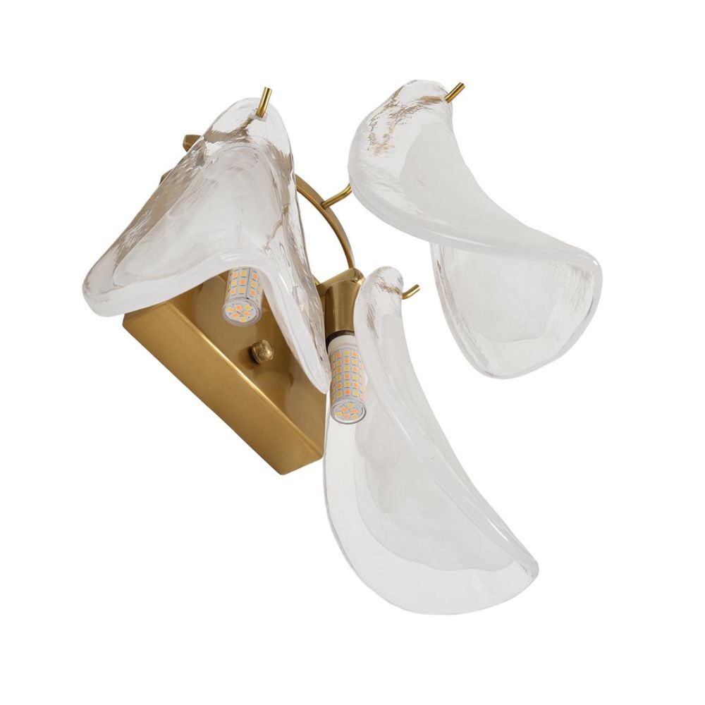 Бра 10*23*21-21 см, 1*E14*40W, Lumion Plume 8385/1W, золотой