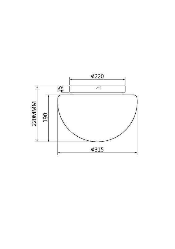 Накладной светильник 31,5*31,5*22 см, 1*E27, 60W, Maytoni Glassy MOD270CL-01B черный