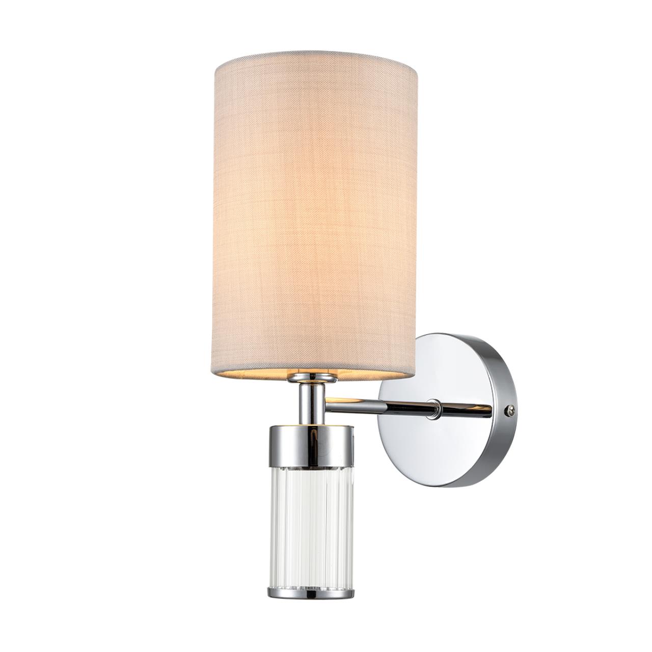 Бра 12*31 см, 1*E14 Lumion ARNIKA 6585/1W хром, бежевый