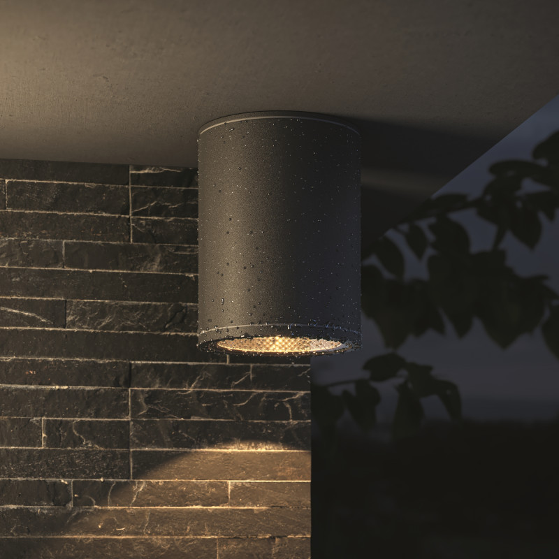 Светильник 9 см, 7W, 3000K, Maytoni Bar O306CL-L7GF, графит, IP65