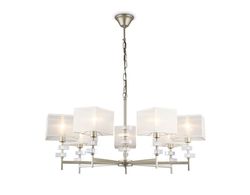 Подвесная люстра с абажурами **85- см, 7*E14*40W, K, Ambrella Light High Light LH71332, золото