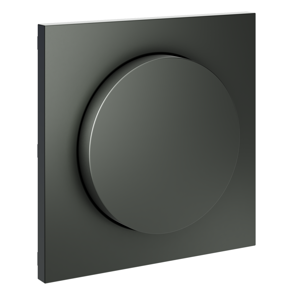 Накладка для светорегулятора поворотно-нажимного, титан Voltum S70 VLS002006, Пластик Soft touch