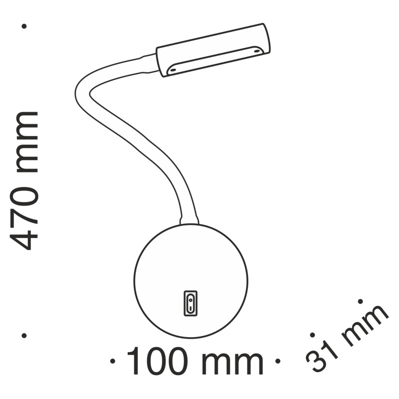 Бра Maytoni Stem C035WL-L3B3K, 3W LED, 3000K, черный