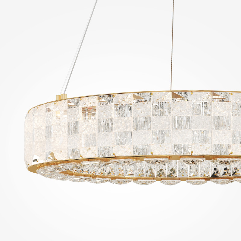 Подвесная люстра 58*58*318 см, LED, 3000К, Maytoni CASTELLO  MOD336PL-L120G3K золотой