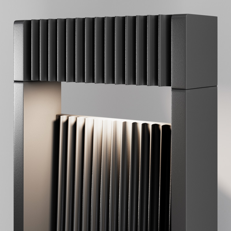 Садово-парковый светильник 16,4*4,7*80 см, LED, 13W, 3000К, Maytoni Sten O444FL-L13GF3K1 серый