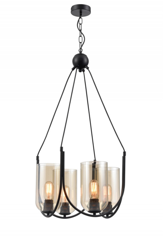 Подвесная люстра  43*160 см, 4*E27 черный Vele Luce Fiamma VL5812P04