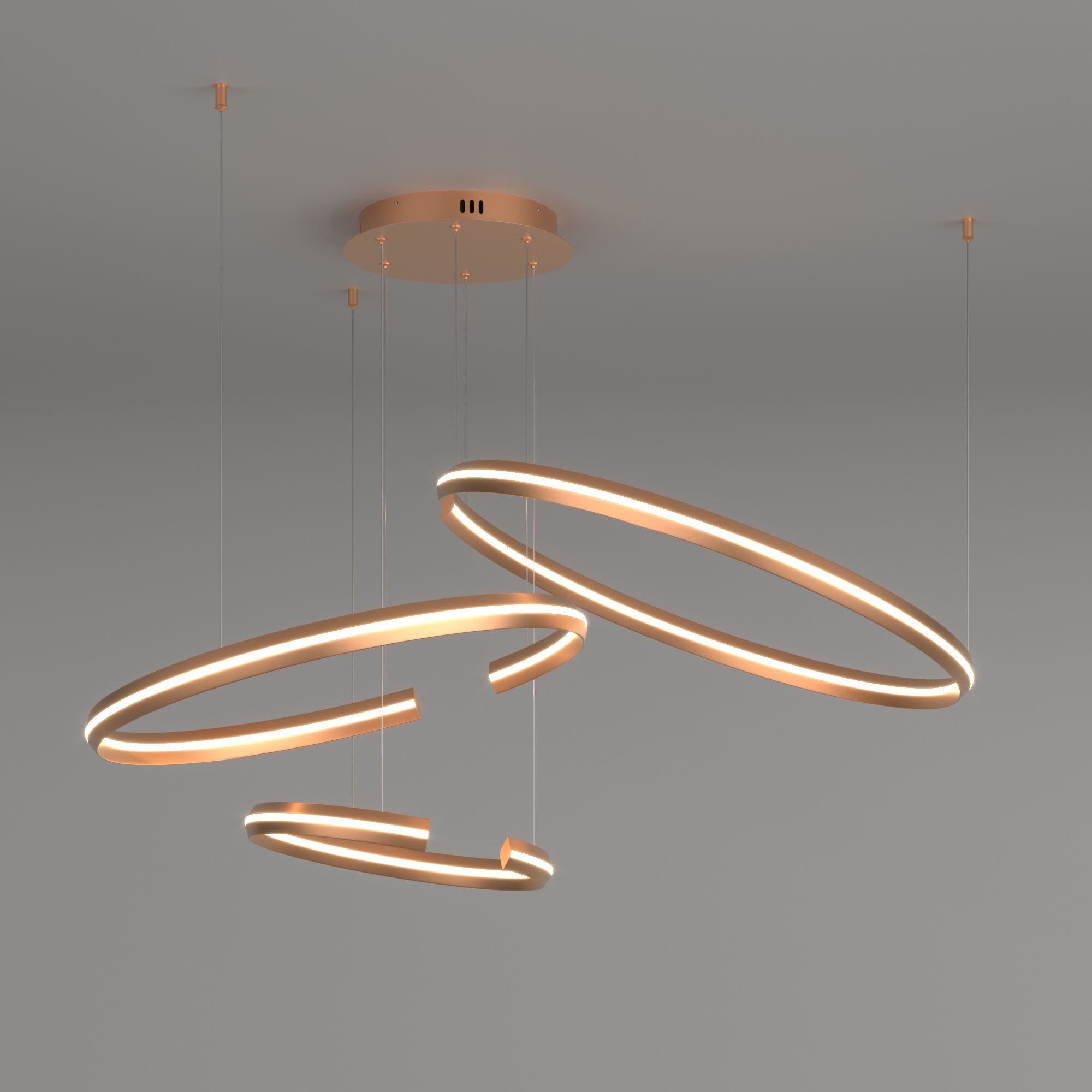 Светильник 110*88*90 см, *LED, 160W, 4200 Eurosvet Gap 90180/3, золото