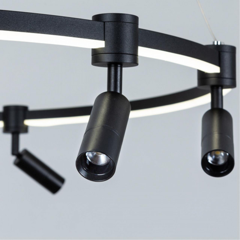 Светильник 80 см, 75W, 3000K-6000K Arte Lamp RING A2186SP-1BK черный