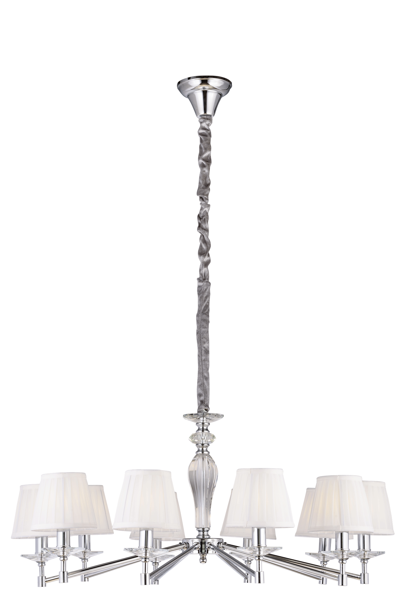 Люстра 940*450-1500, 10*E14, 40W NewRgy Модерн 8686/10CR CHROME, Хром