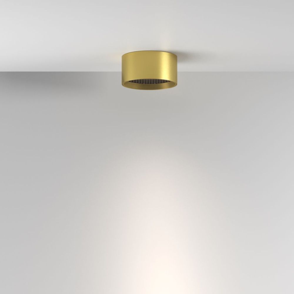 Накладной светильник 8 см, 7W, 4000K, Maytoni Glare C122CL-L7-4K-BS, латунь