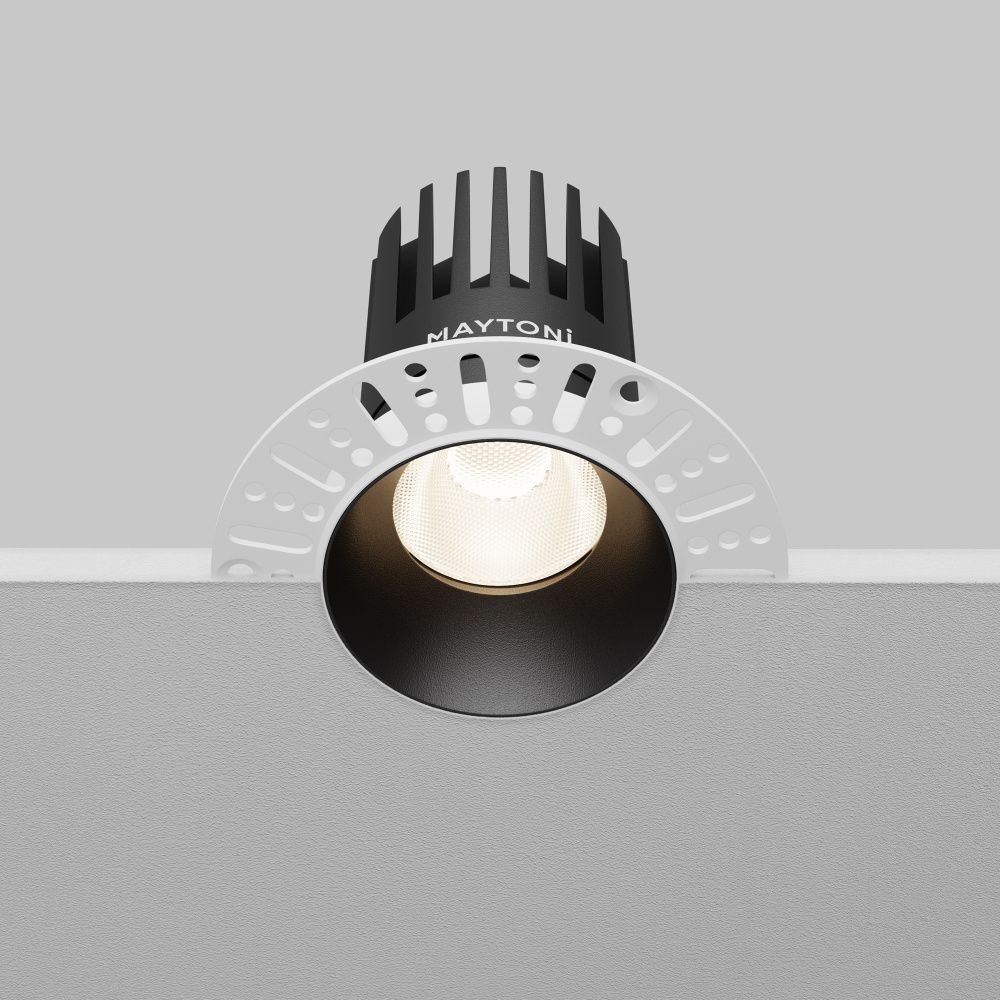 Встраиваемый светильник  DL121-15W-4K-TRS-B **-9,8 см, *LED*15W, 4000K, Maytoni technical Dip DL121-15W-4K-TRS-B, Черный