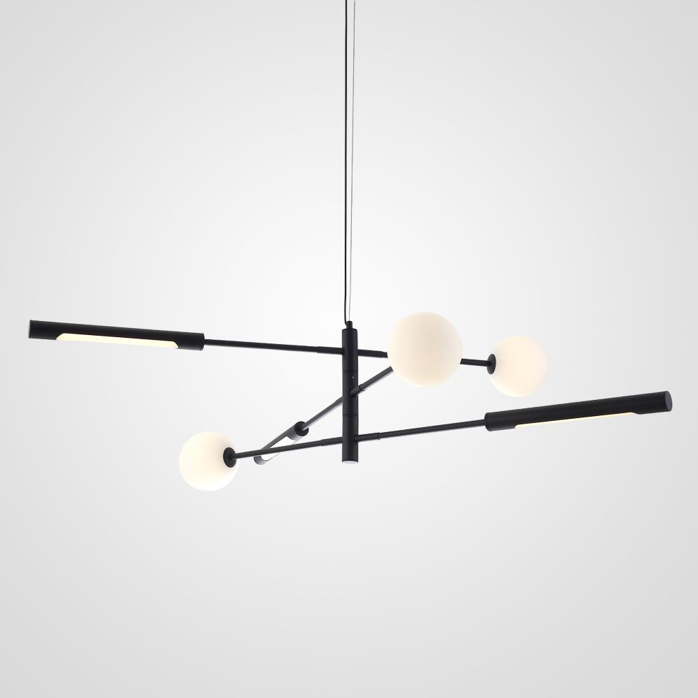 Подвесной светильник RUNNA 120*120*45 см, 6*G9, LED*40W, ImperiumLoft RUNNA01, Чёрный