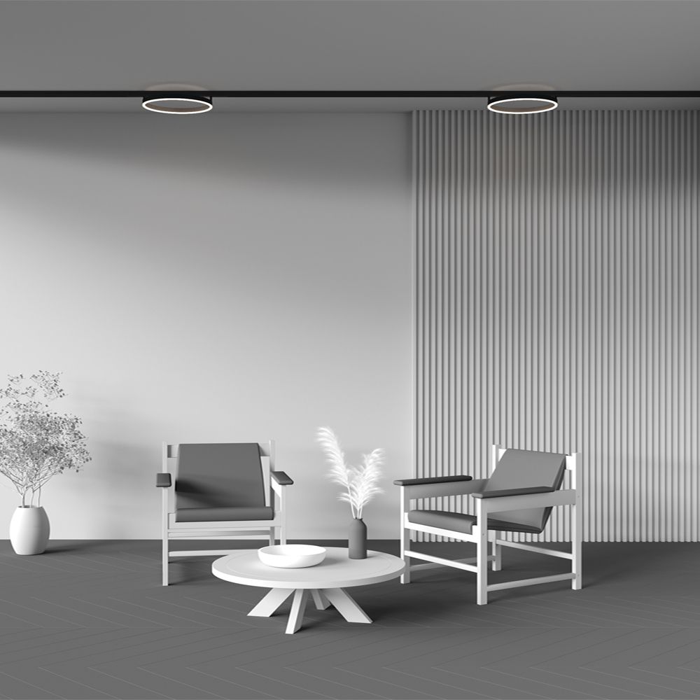 Трековый светильник 40*8 см, *LED*24W, 4000K, Maytoni technical EXILITY TR227-2-24W4K-B, Черный