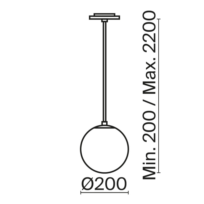Светильник 20 см, 5W, 4000K, Maytoni Luna P039PL-5W4K-20INS-B, черный