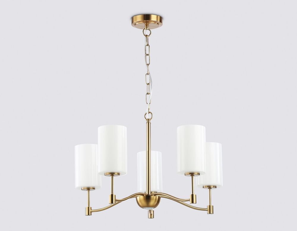 Подвесная люстра **32,5-95 см, 5*E14*40W, K, Ambrella Light High Light LH56051, латунь