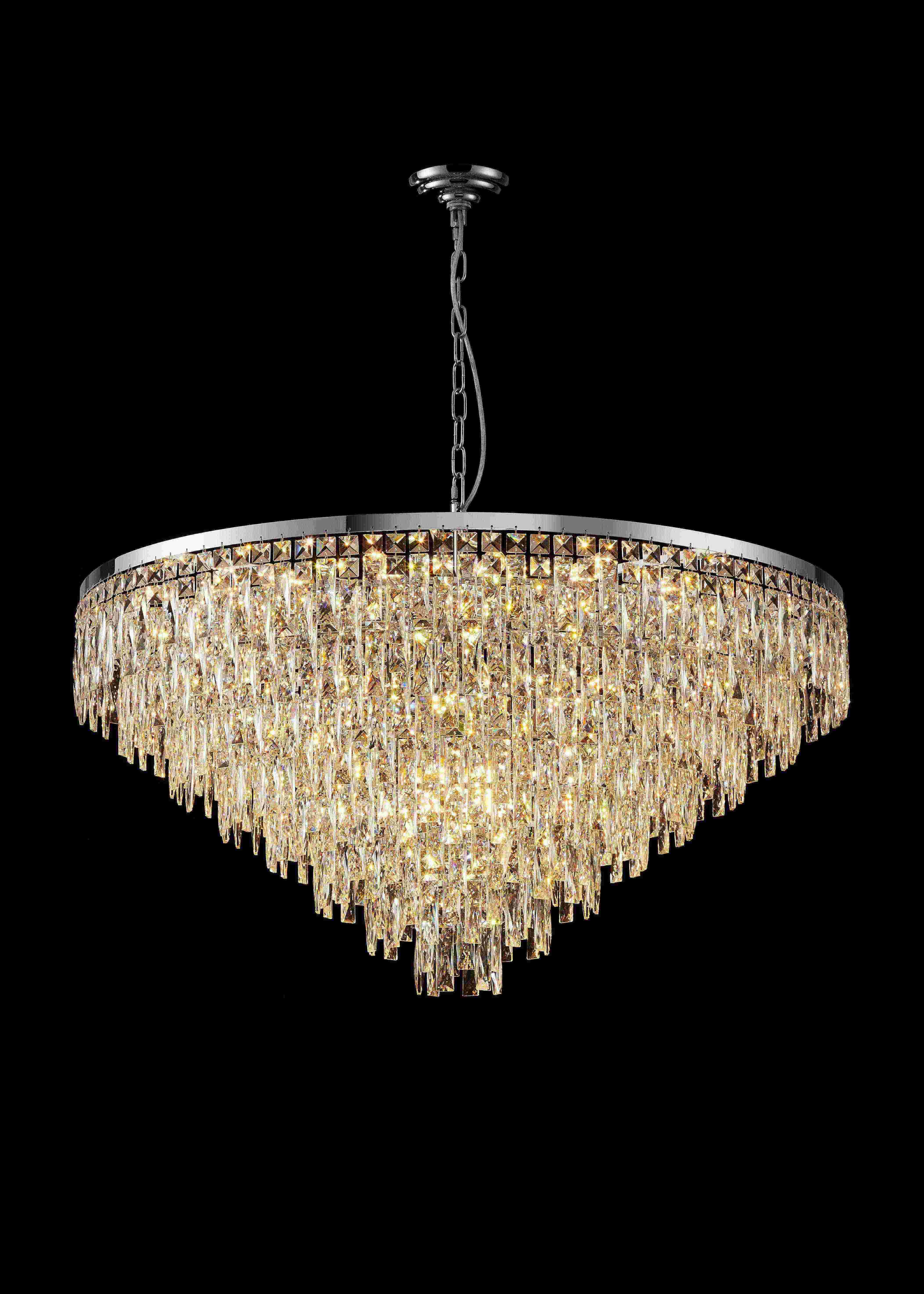 Люстра  1000*500, 24*E14, 40W NewRgy Cristallo NW722-ф1000*H500 Chrome, Хром