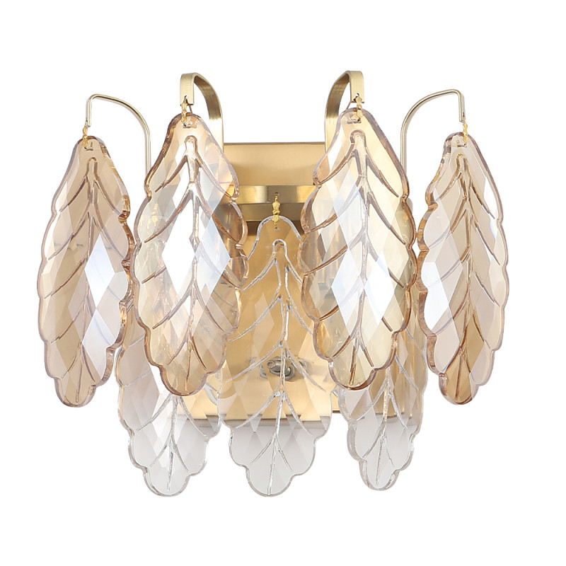 Бра 23 см, Crystal Lux TREVI AP2 BRASS, латунь