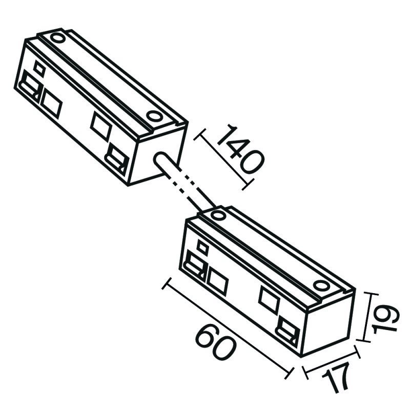 Подвод питания 26*1,7*1,9 см, Maytoni Technical Accessories for tracks Exility TRA034CPC-42W-15-1 белый