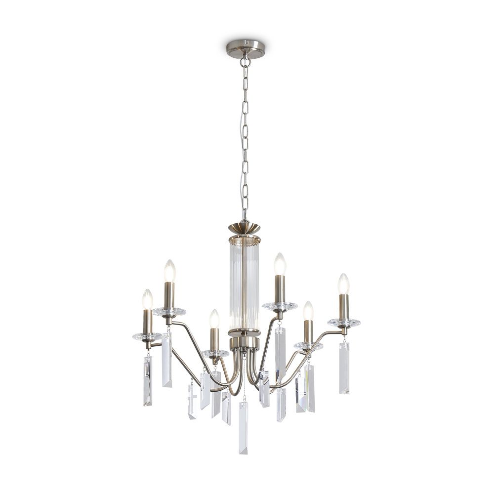 Подвесной светильник 81-168 см, 6*E14*40W Freya Harvest FR2041PL-06N, Никель