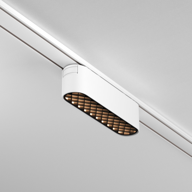 Трековый светильник 2,6*11,6*2,8 см, LED 6W, 4000К, Белый Maytoni Basis Grid TR084-1-6W4K-W