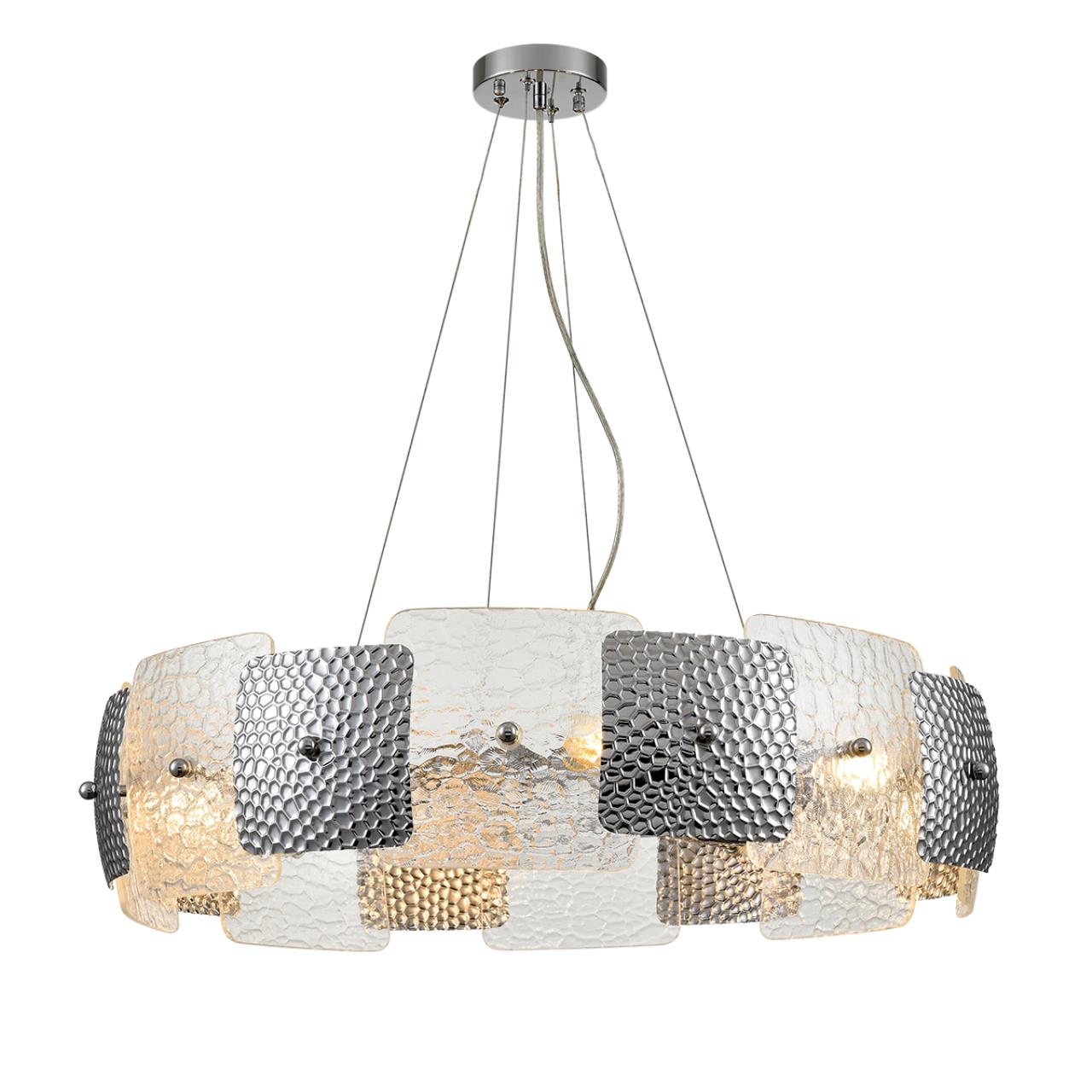 Люстра подвесная 79*63 см, 8*E14 Lumion LIBERTI 6588/8 хром, прозрачный