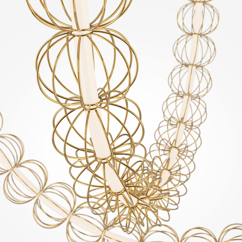 Подвесной светильник 208,6*35*94*184 см, LED*107W, 3000 К, Golden Cage MOD216PL-L55G3K Maytoni, Золото