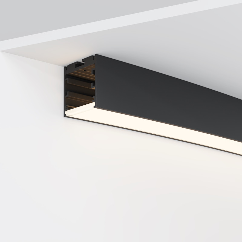 Радиусный профиль Maytoni Led strip ALM-3535R-B-D-45°-3M, черный