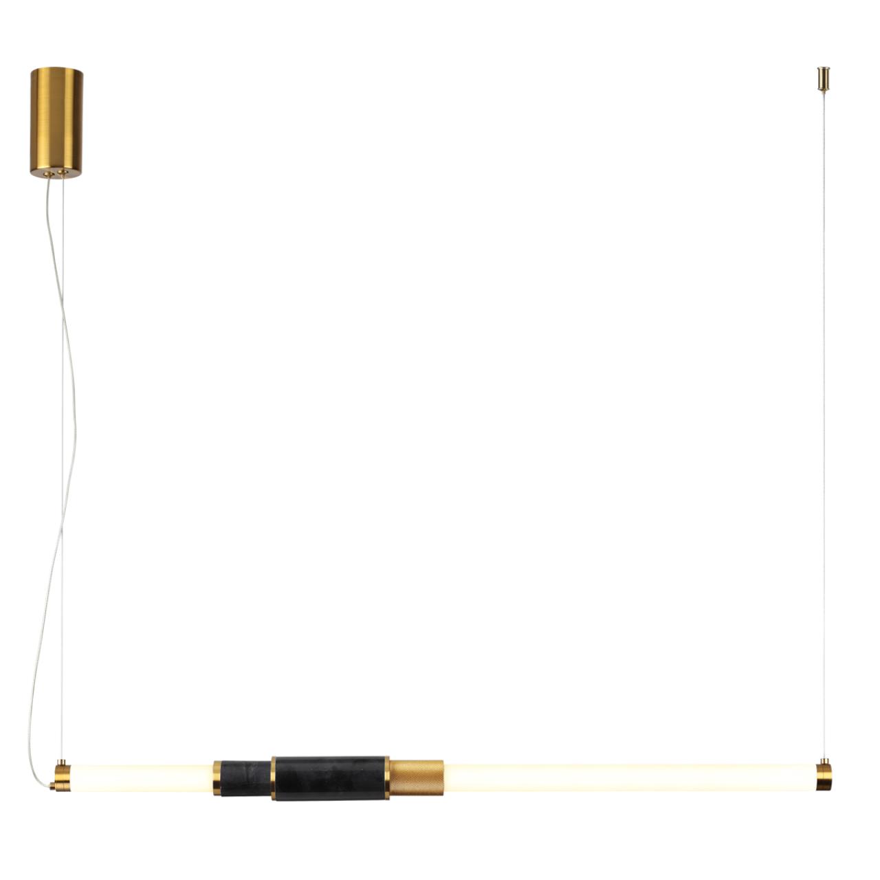 Подвесной светодиодный светильник 86*6*200 см, LED 14W 3000K Odeon Light Marmi 4361/14L античная бронза
