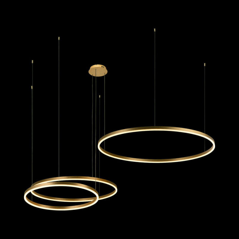 Подвесной светодиодный светильник Loft IT Ring 10017/3M, 113W LED, 3000K, золото