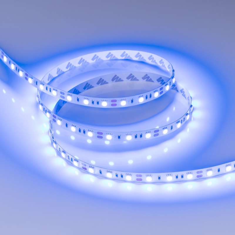 Лента RT-B60-10mm 12V Blue (14.4 W/m, IP20, 5m) (Arlight, Открытый) 012336(3). Цена указана за 5 метров. Продается кратно 5 метрам.