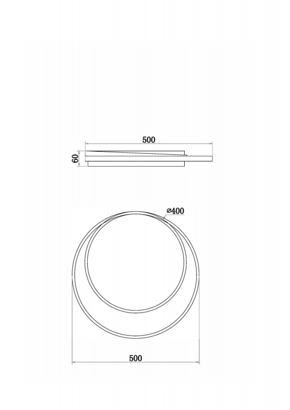 Светильник 50 см, 98W, 3000-6000K Freya Lisoa FR10032CL-L98B, черный