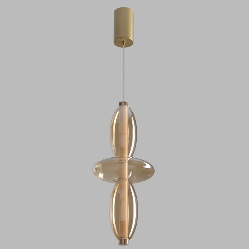 Светильник 18 см, 14W, 3000K, Crystal Lux QUASAR SP14W LED AMBER, золото